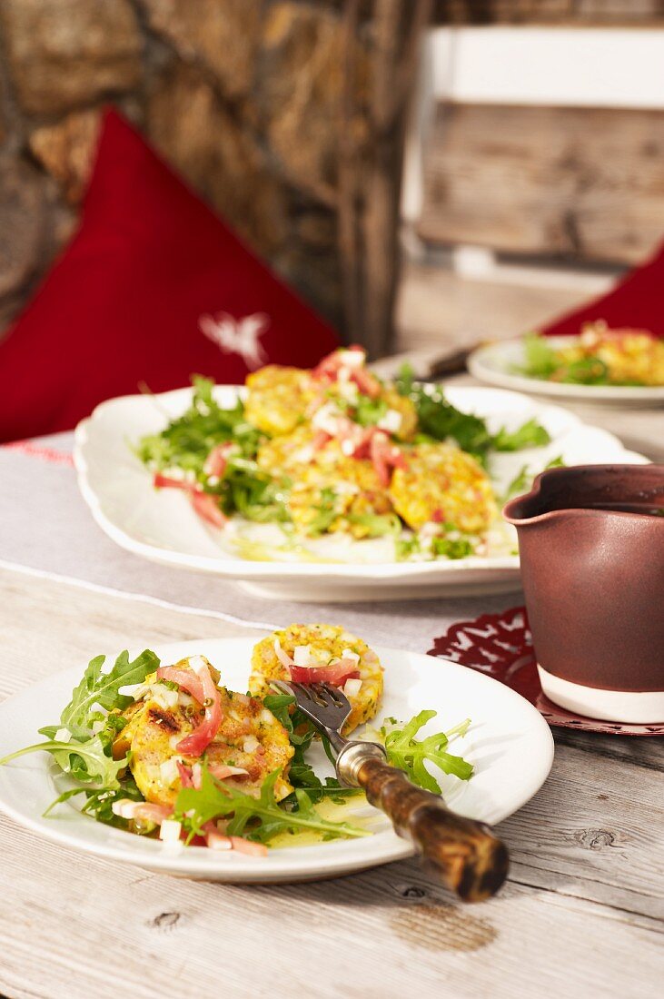 Bacon dumpling salad