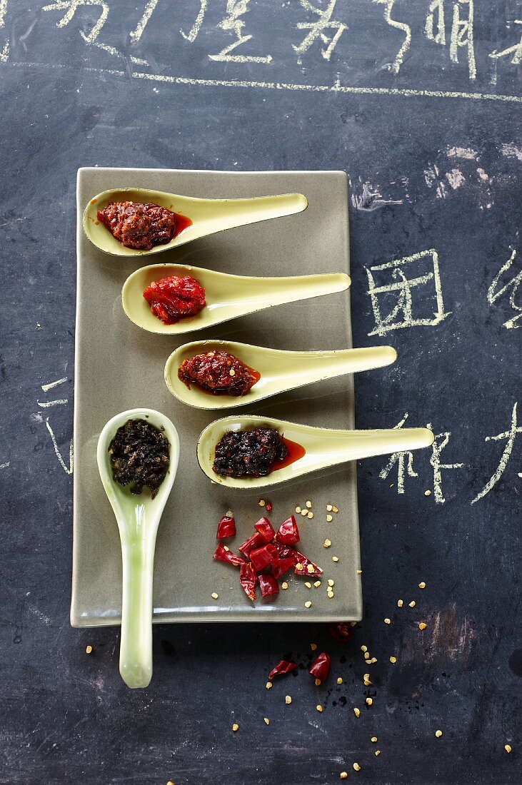 Five spicy Chinese sauces