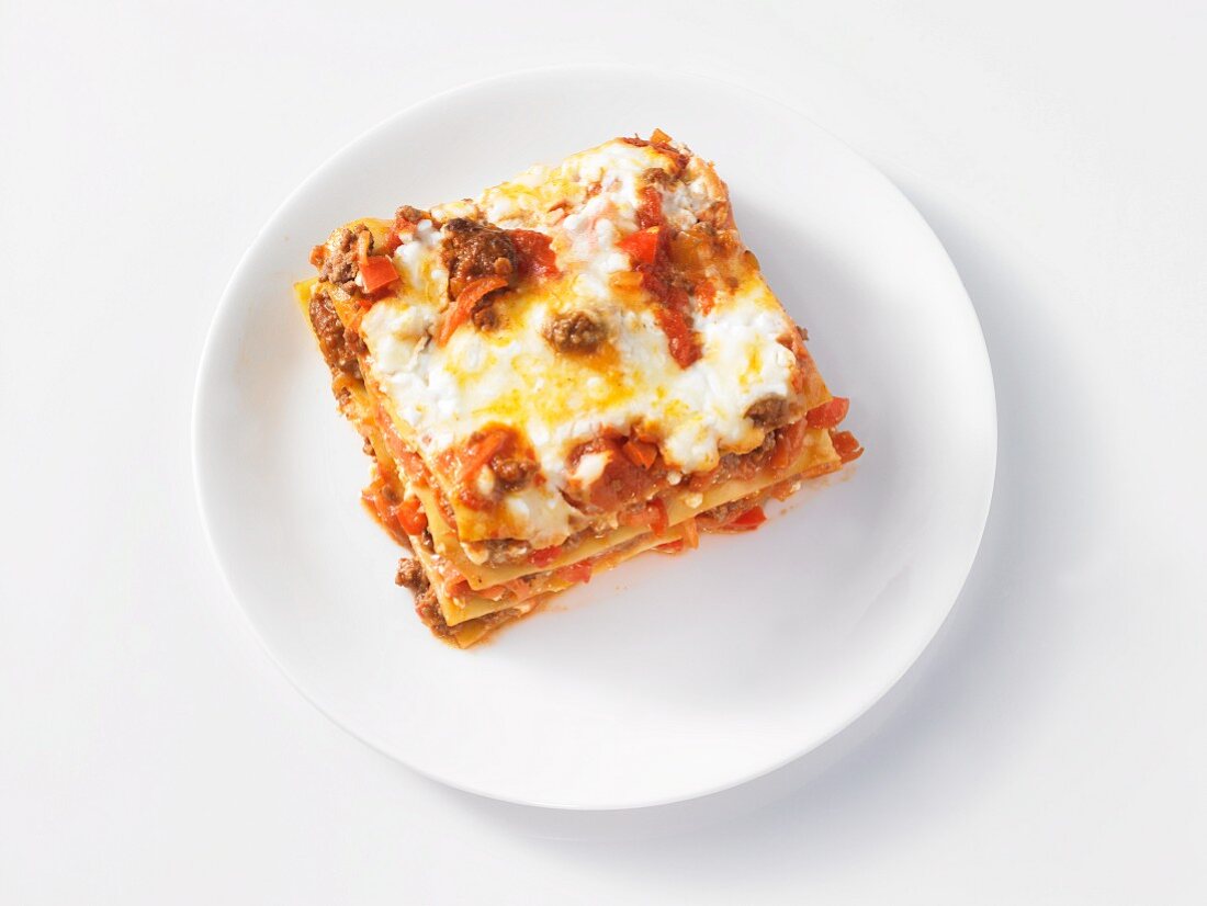 A portion of lasagne