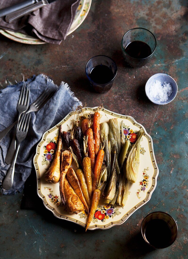 Oven-roasted vegetables