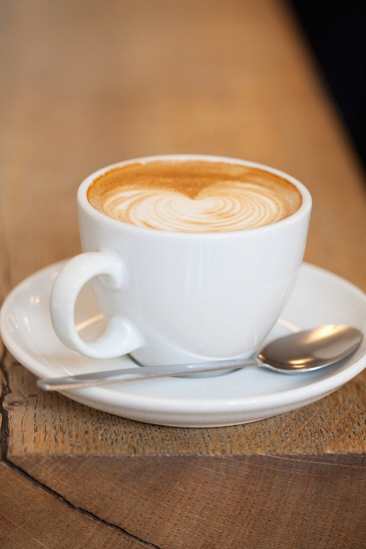 Cafe Latte in White Mug