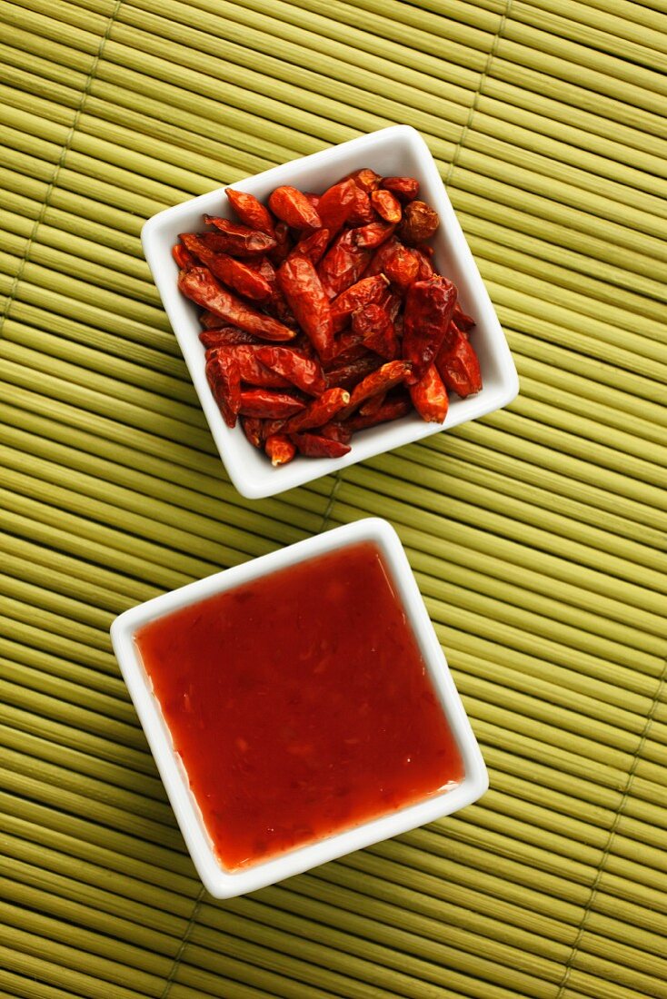 Chilli sauce and dried chillies