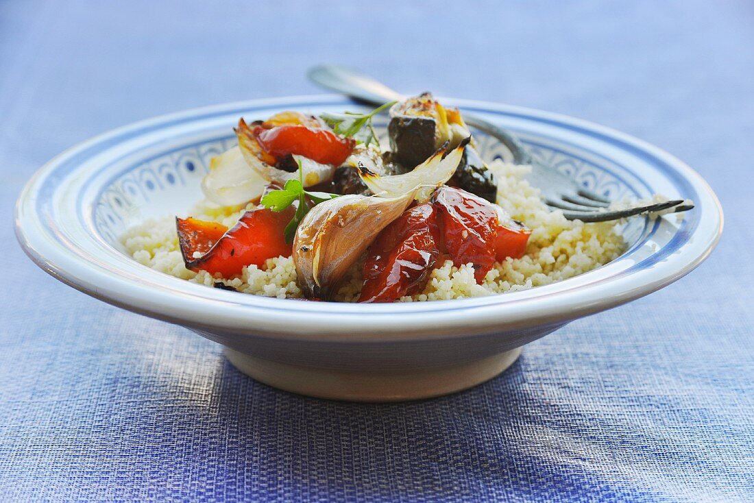 Couscous mit gebratenem Gemüse