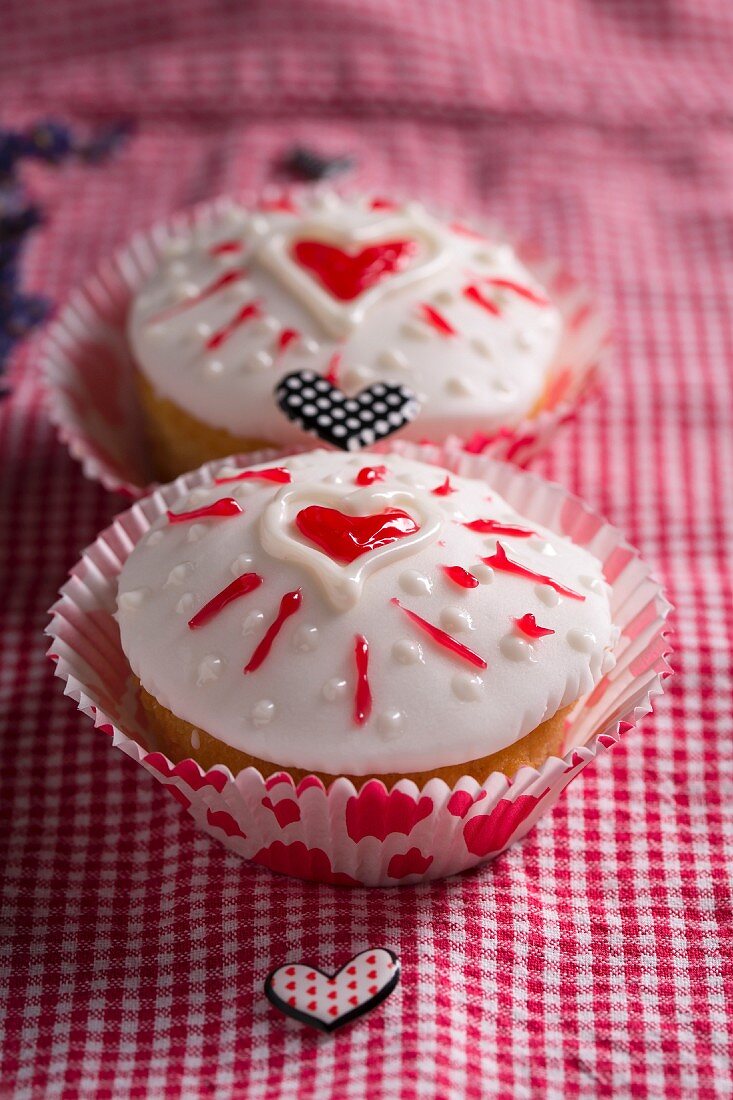 Cupcakes für Valentinstag