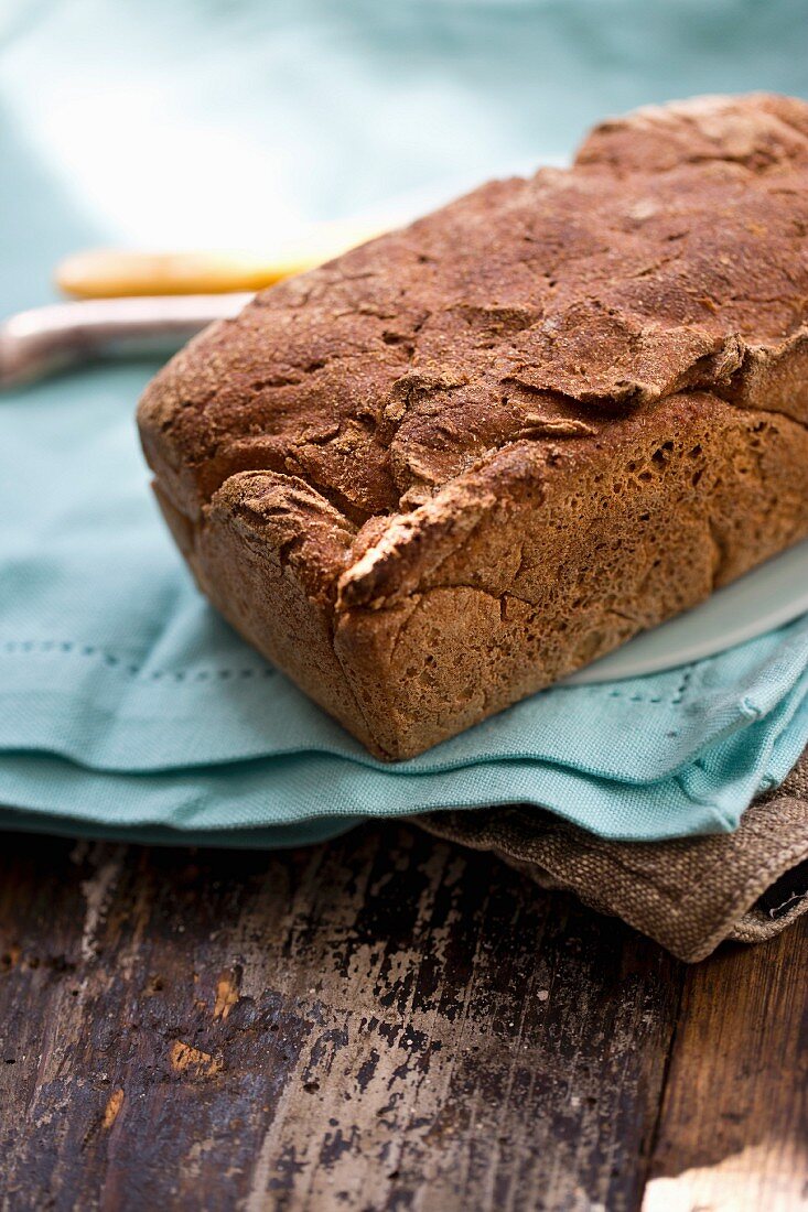 Homemade rustic brown bread