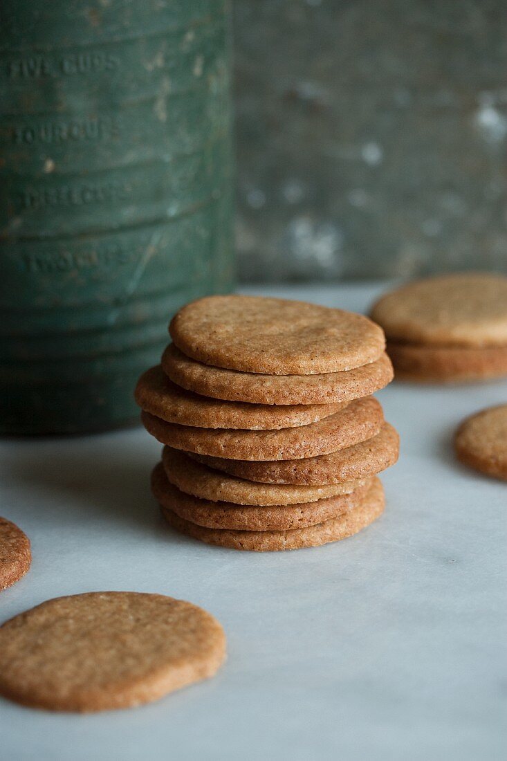 Assorted Cookies; Three Stacked