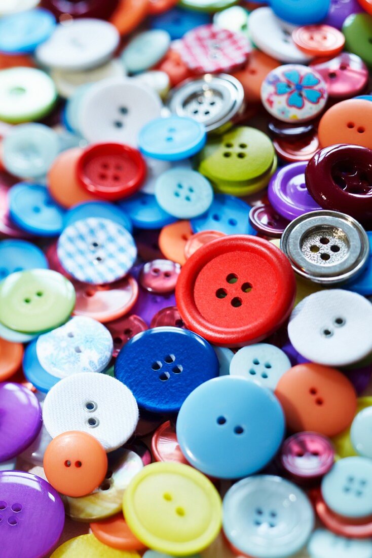 Many, multicoloured buttons