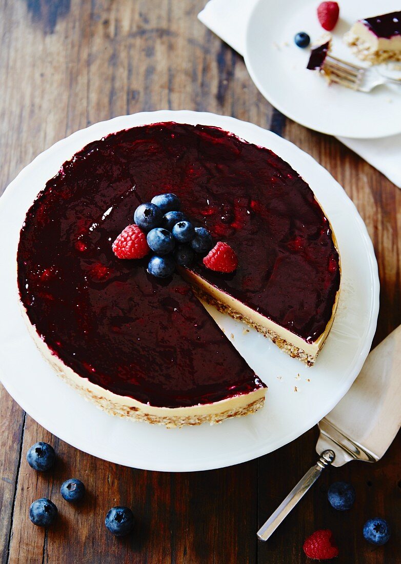 Käsekuchen mit Beeren