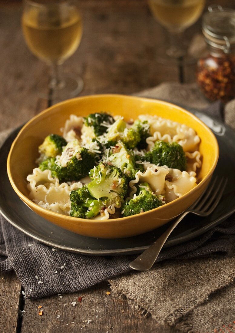 Reginette pasta with broccoli