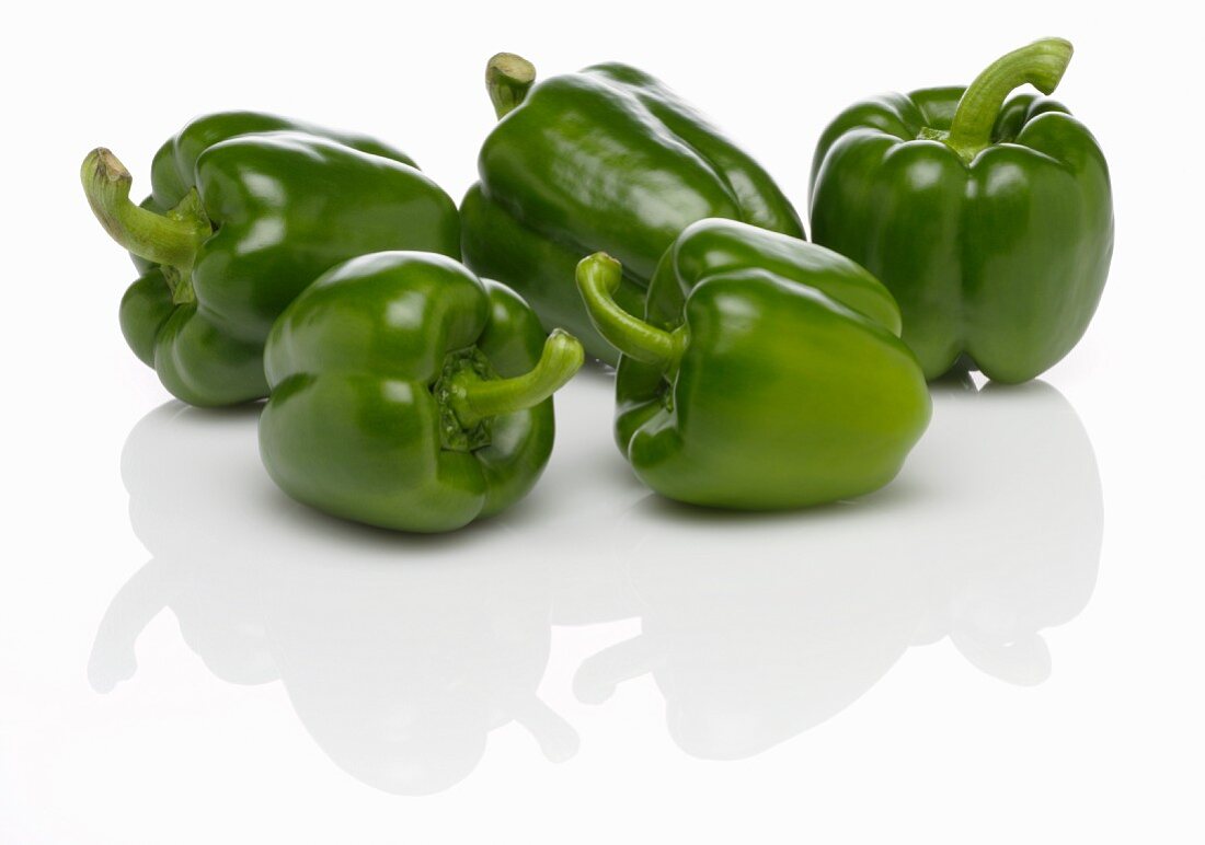 Five green peppers