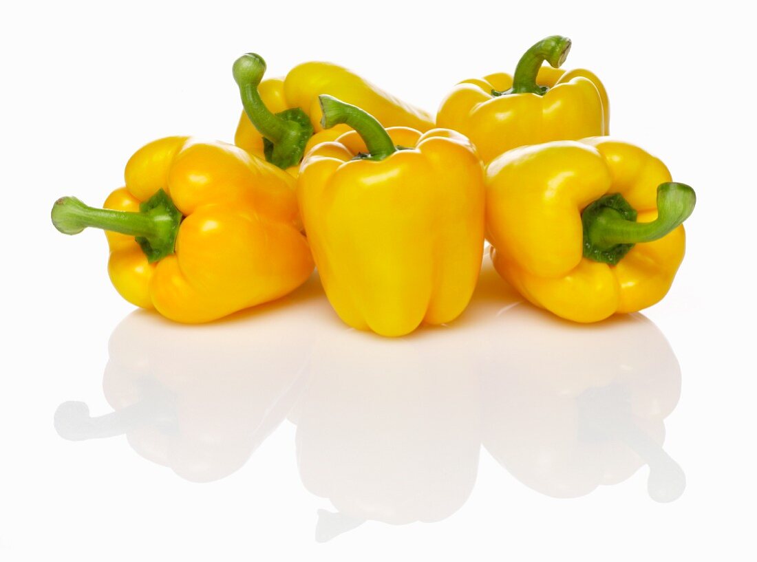 Five yellow peppers