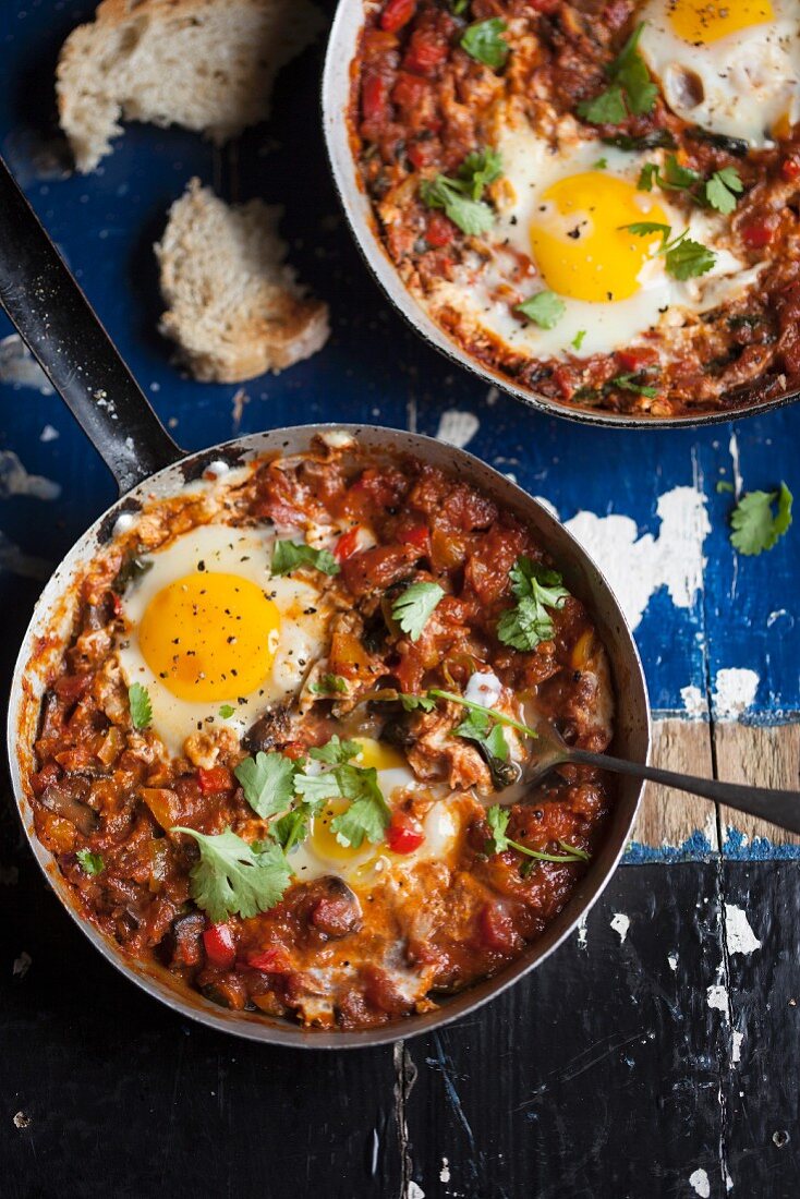 Shakshuka (egg dish with tomatoes, North Africa)