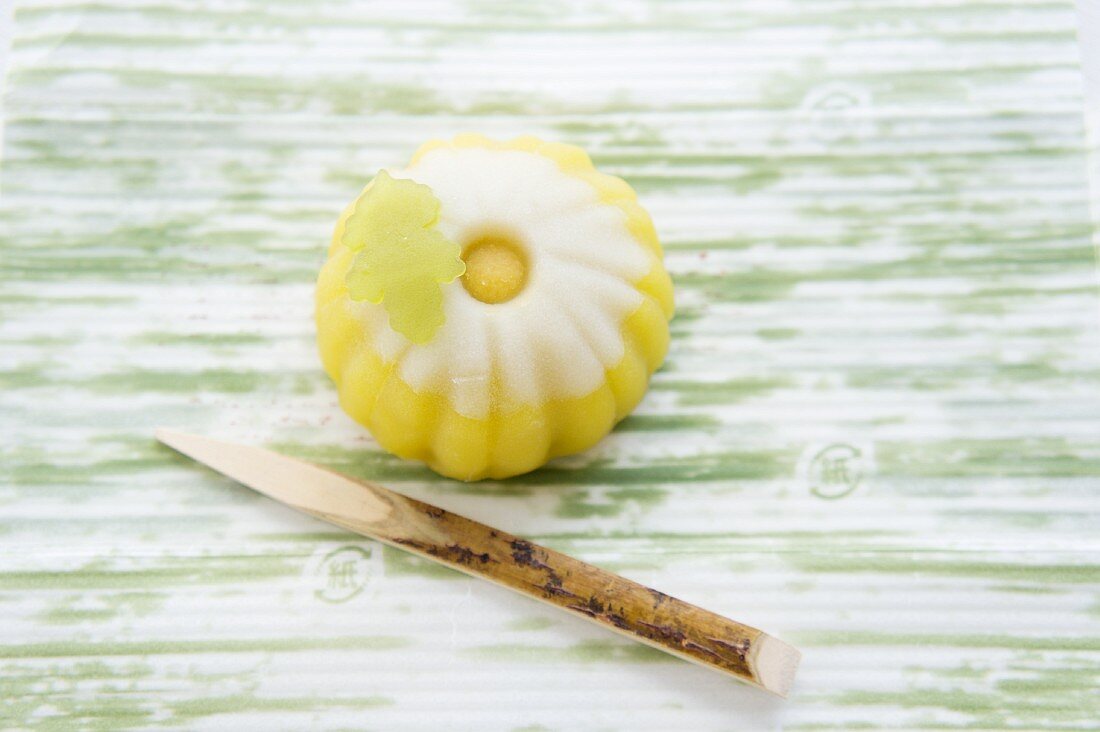 Wagashi yuzu (a Japanese sweet)