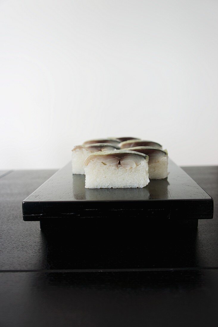 Oshi sushi with mackerel (Japan)