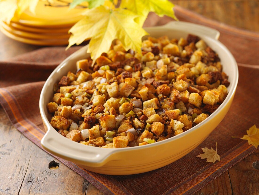 Stuffing in a Baking Dish