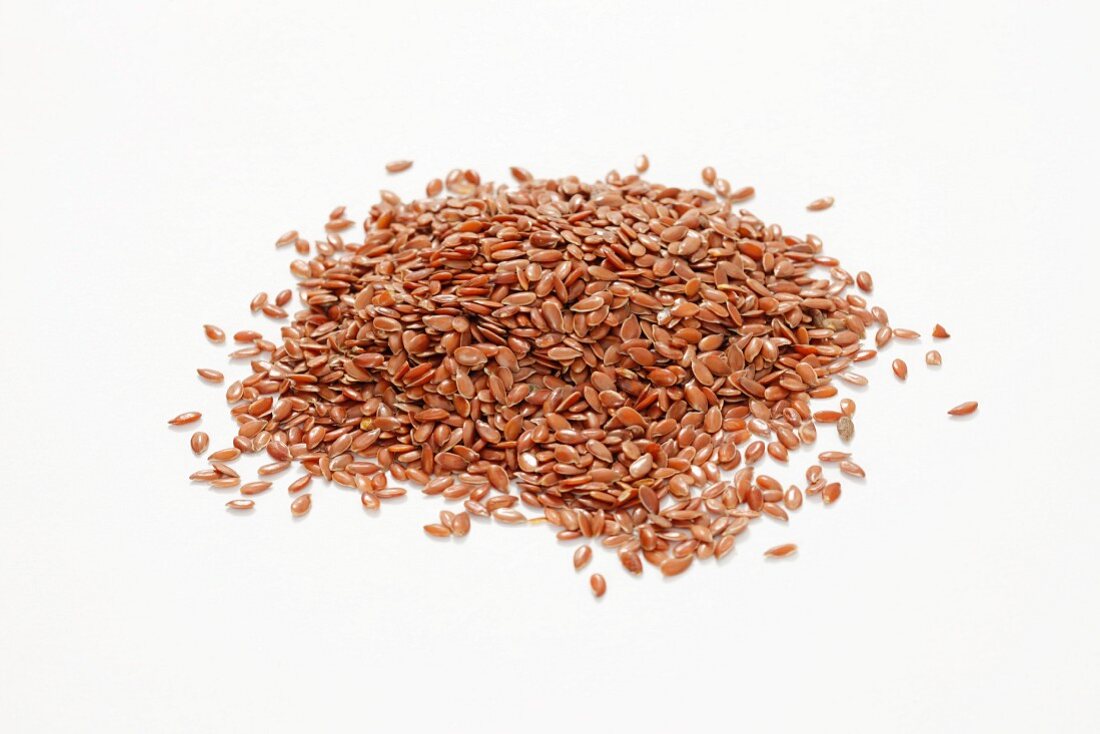 Pile of Flax Seeds, Close Up