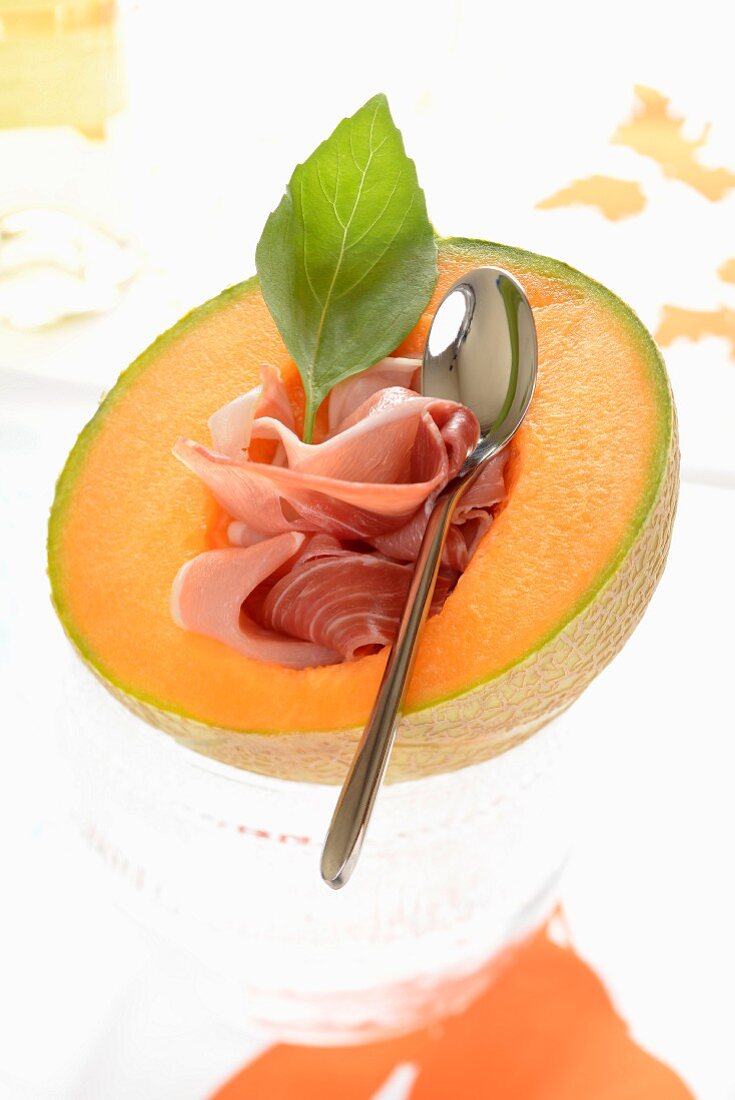Melon with dry-cured ham