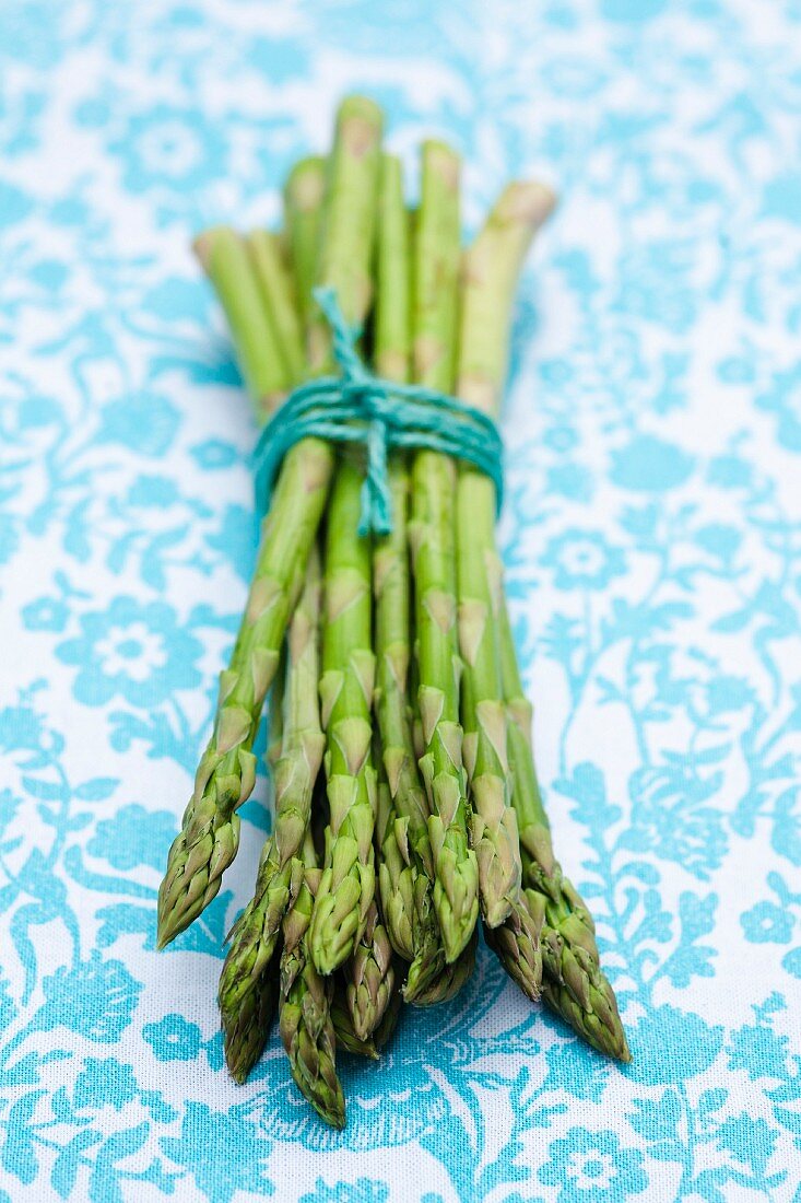 Tips of Bundled Asparagus
