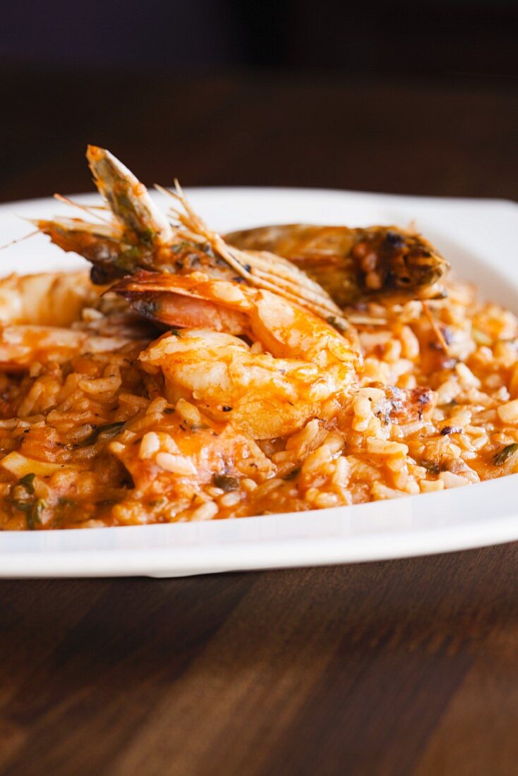 Spicey Risotto with Prawns and Octopus