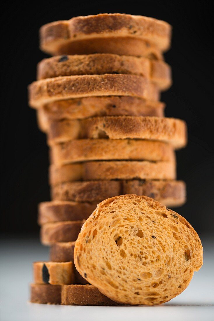 Zwieback, gestapelt