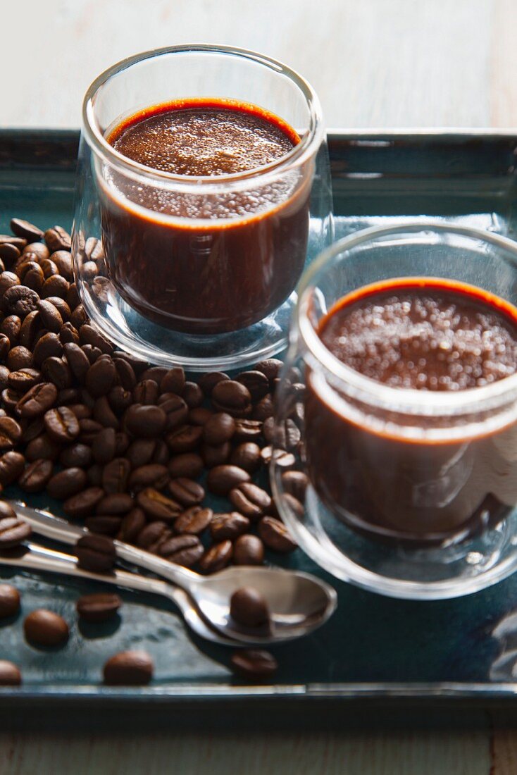 Kaffee-Schokoladen-Pudding