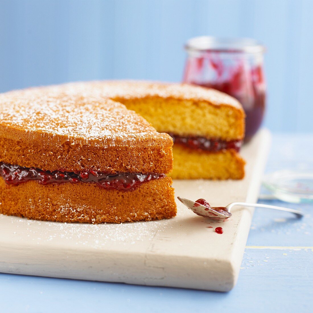 Victoria Sponge cake with jam