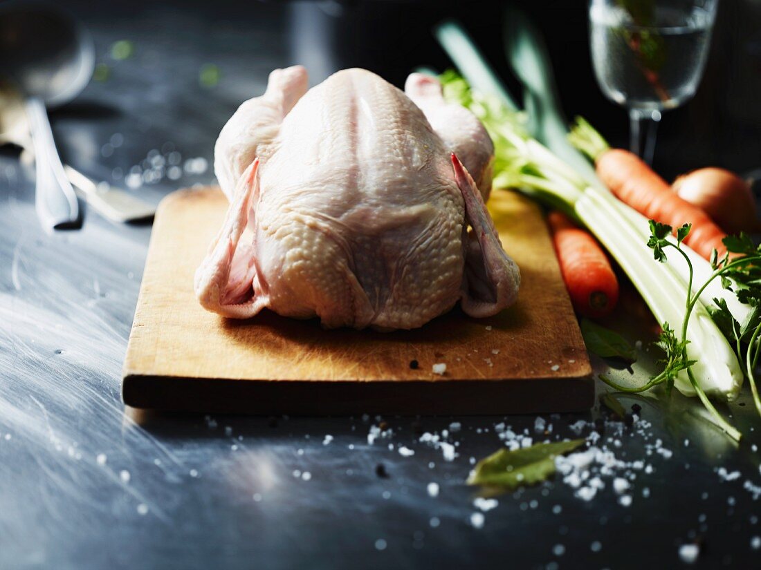 Ingredients for chicken soup