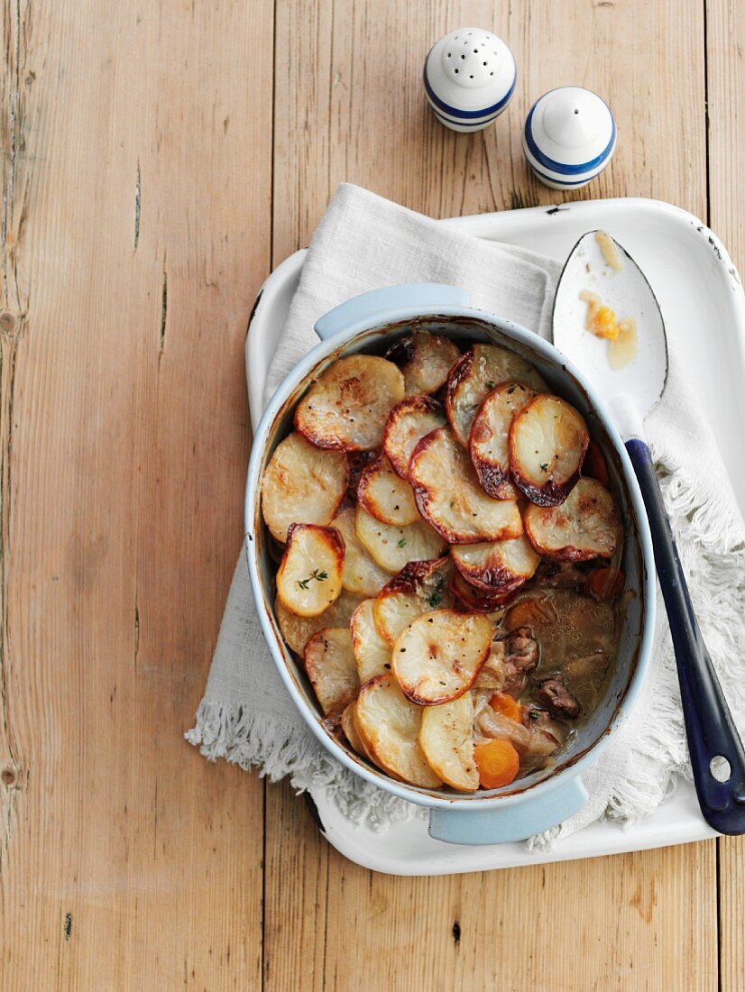 Lancashire Hotpot (Lammeintopf mit Kartoffeln, England)