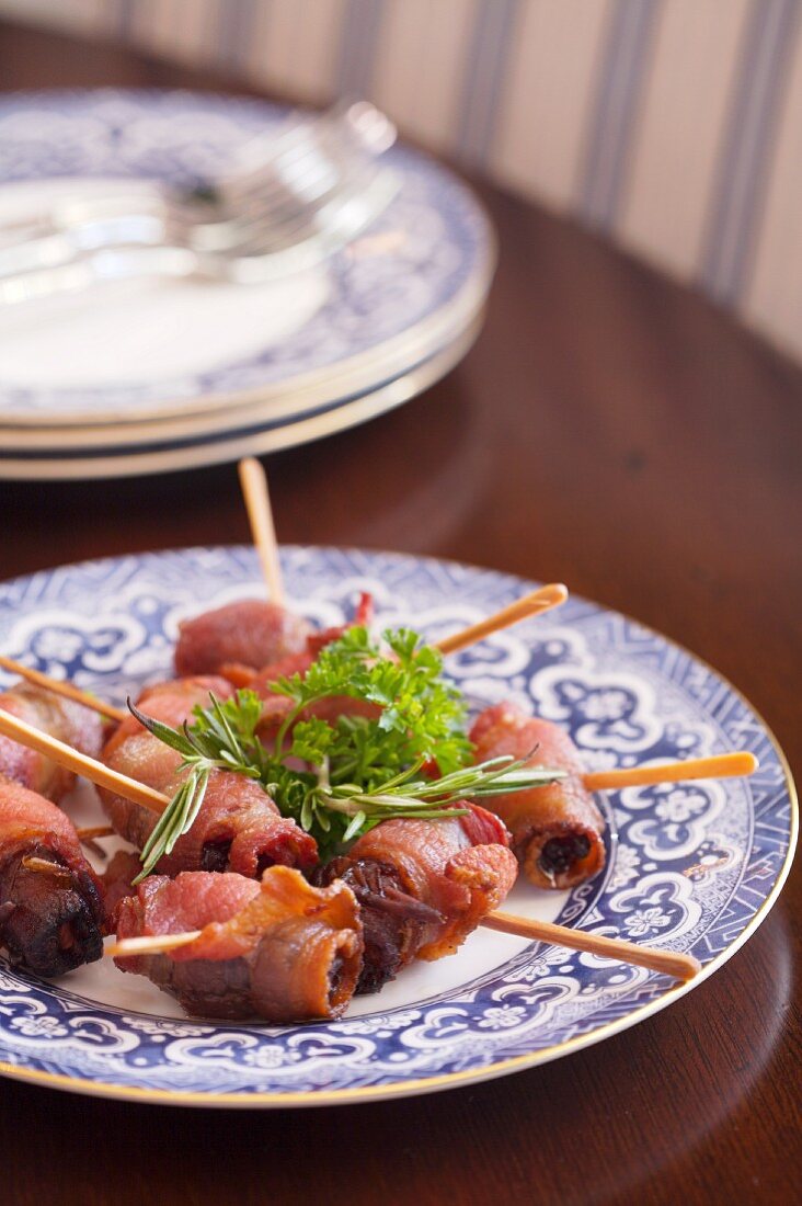 Appetizers of Bacon Wrapped Dates