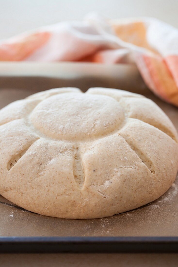 Dough Shaped into a Bread Loaf