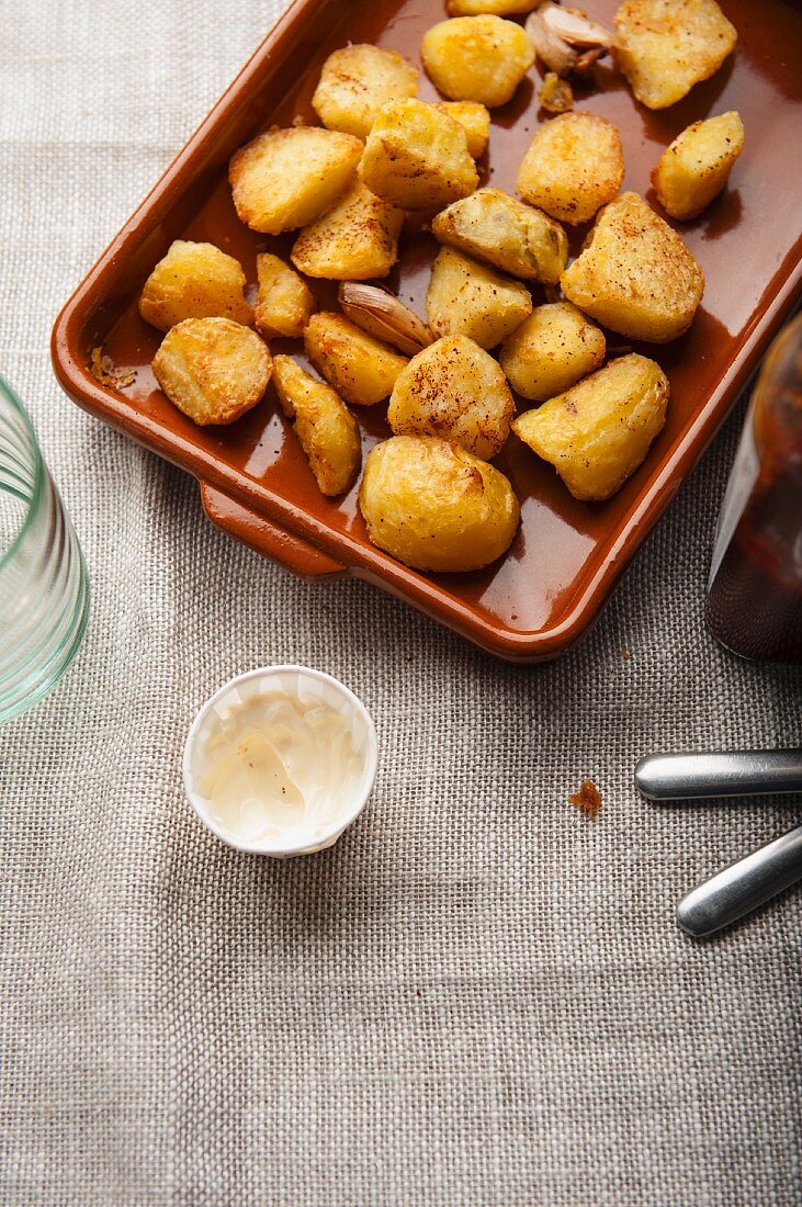 Ofengebratene Kartoffeln mit Mayonnaise