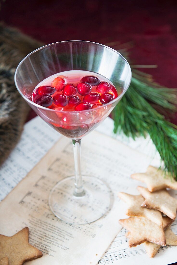 Cranberrywodka zu Weihnachten