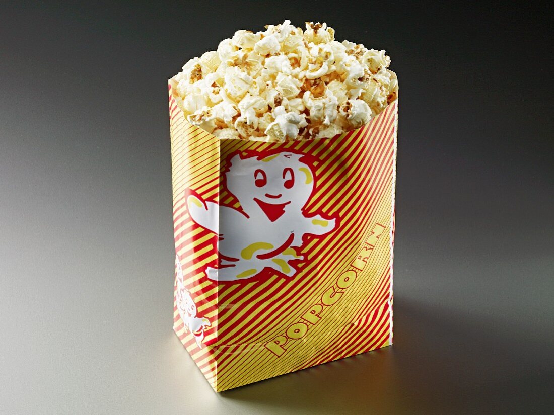 Popcorn in a paper bag