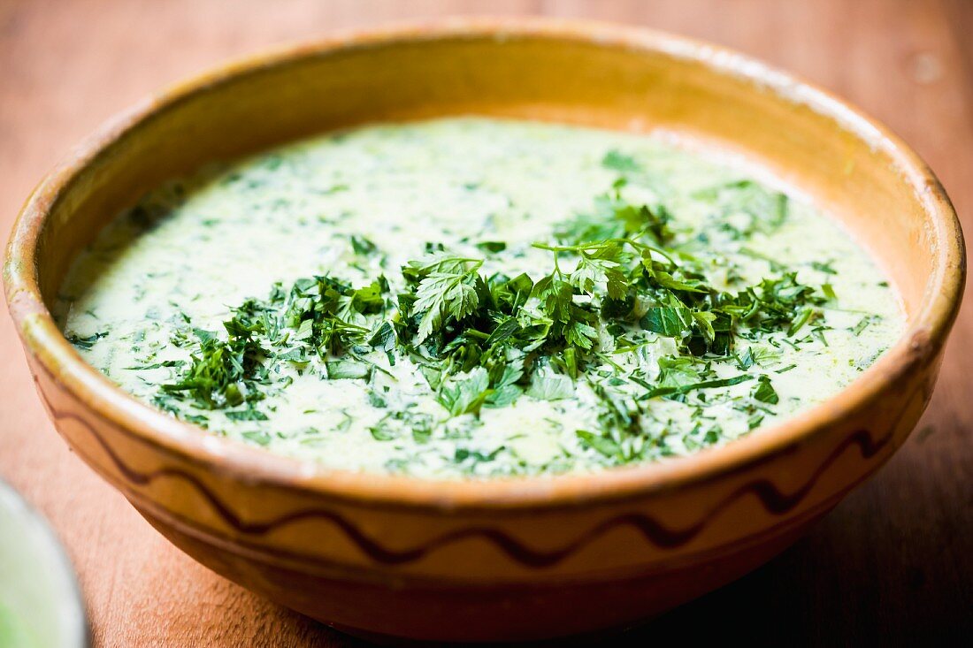 Herb and spinach soup