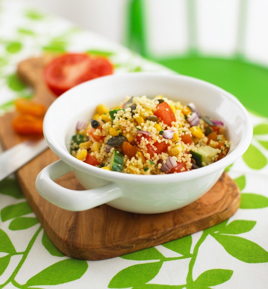 Couscous with colourful vegetables