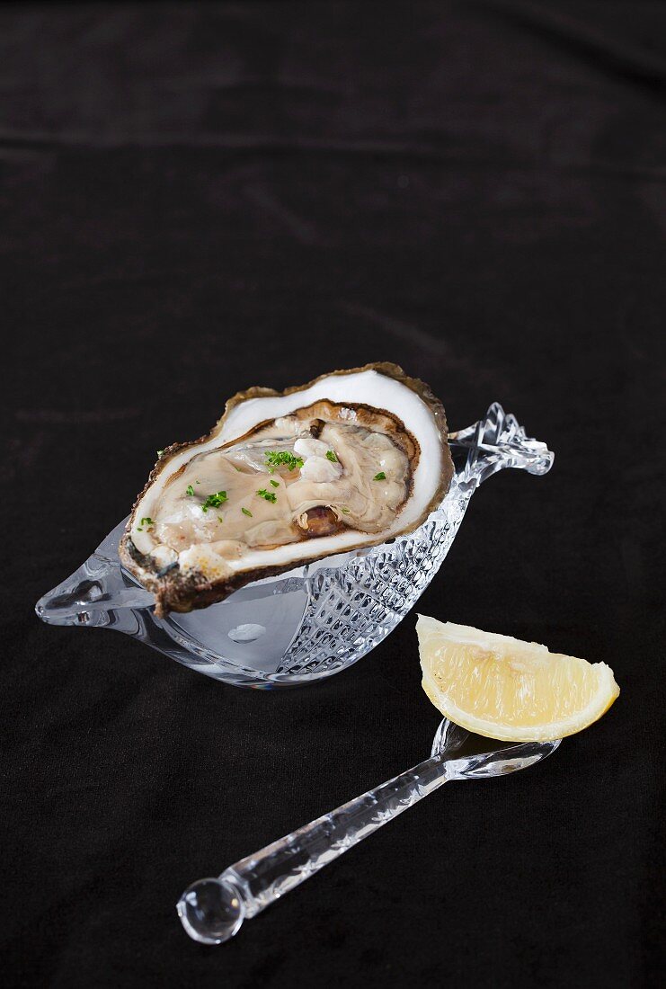 Oyster with lemon