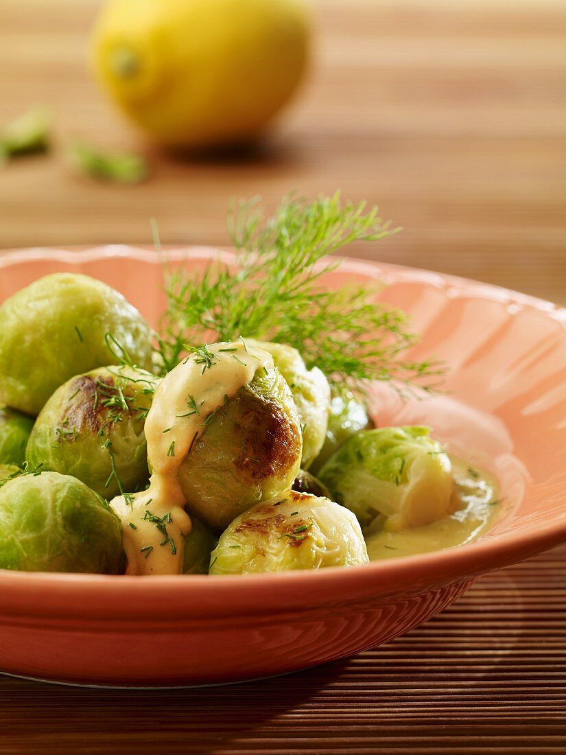 Brussels sprouts in dill sauce
