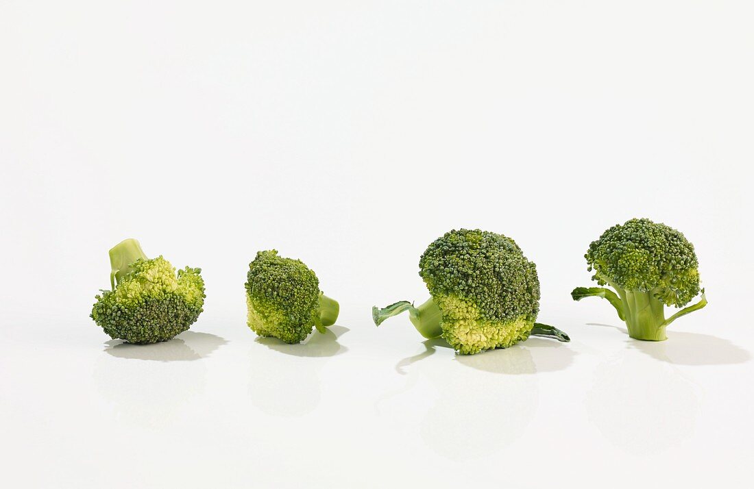Vier Broccoliröschen