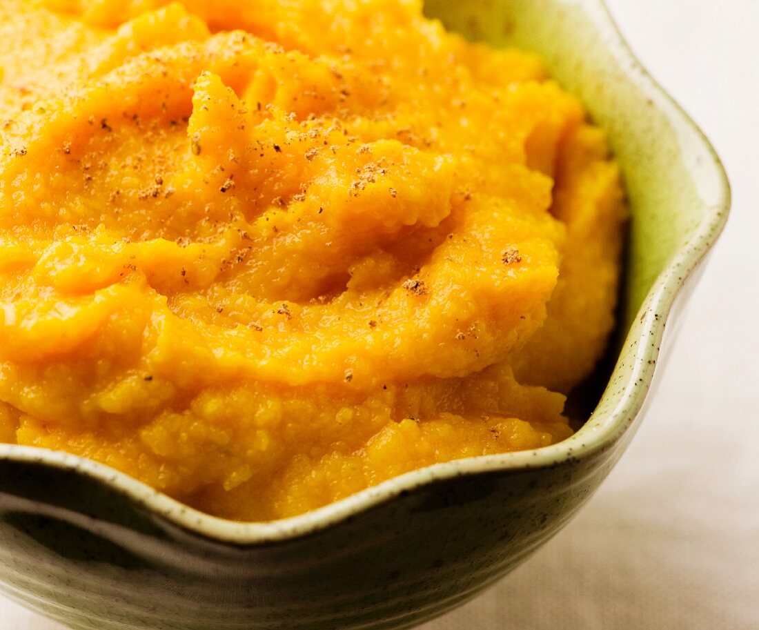 Butternut squash mash in a bowl