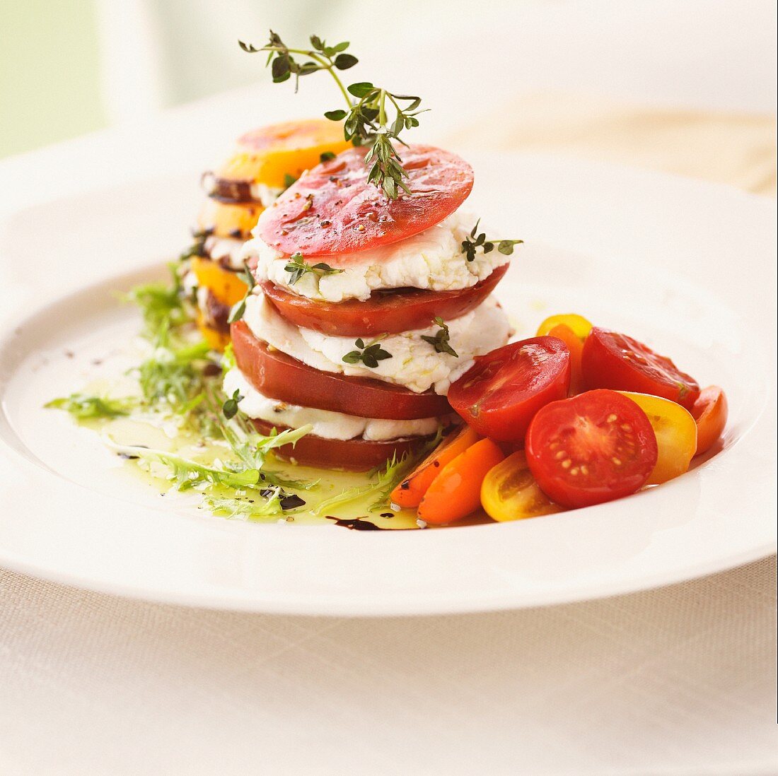 Juicy tomato and mozzerella