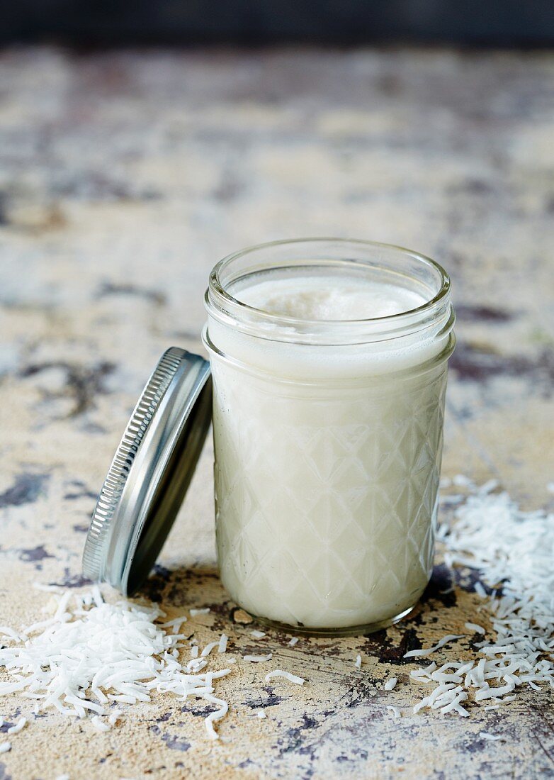 Coconut butter in a screw-top jar