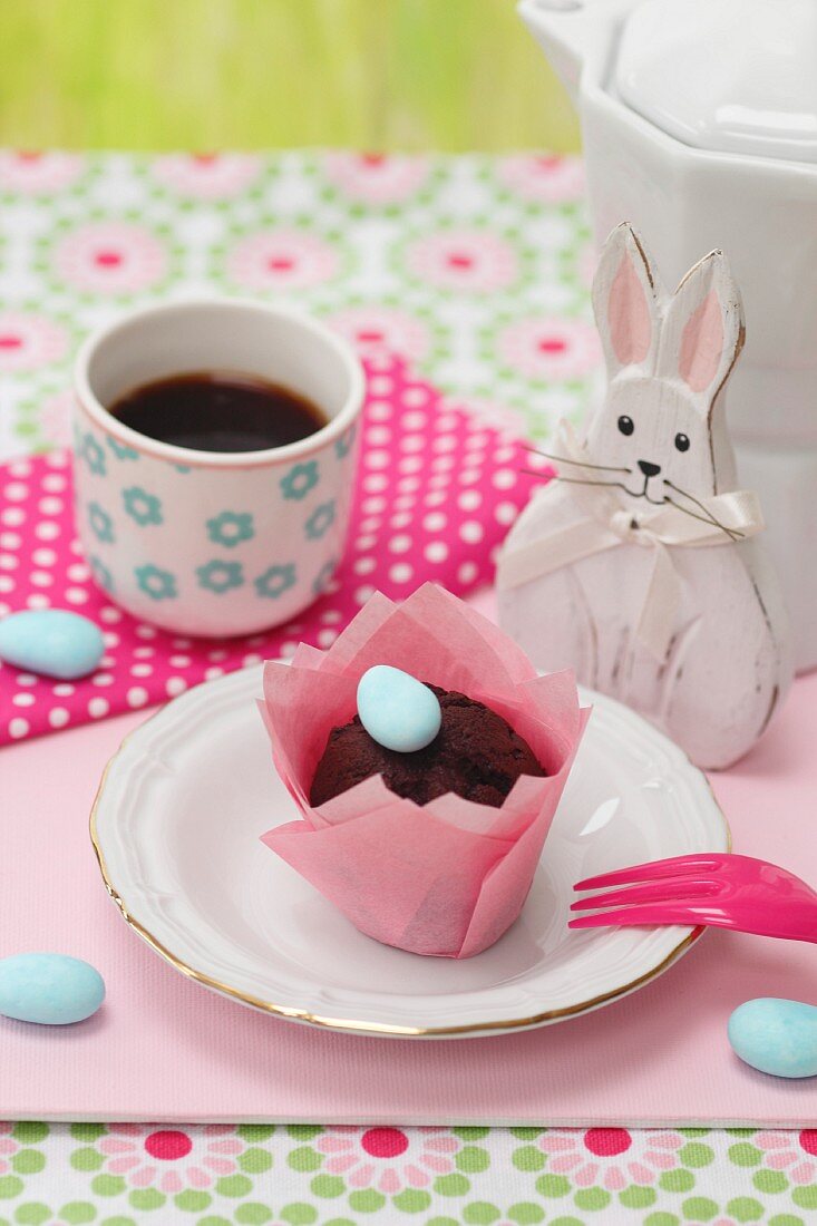 Chocolate muffin for Easter