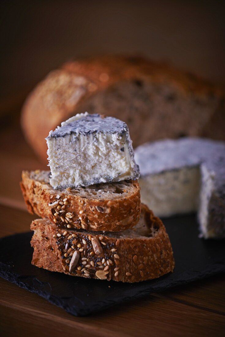 Goat's cheese and seeded bread
