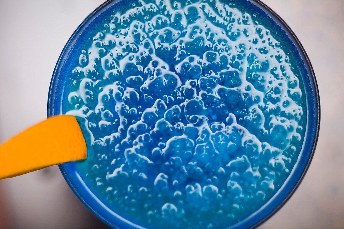 Blue Hawaiian Coctail from Above