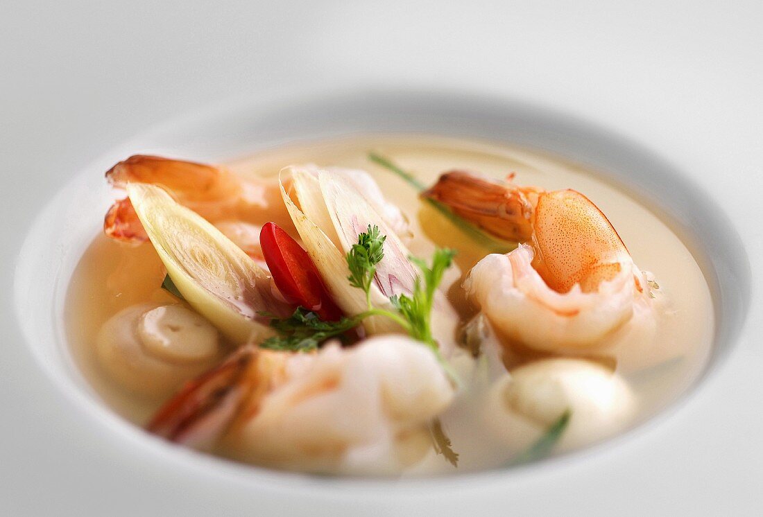 Prawn soup from Thailand