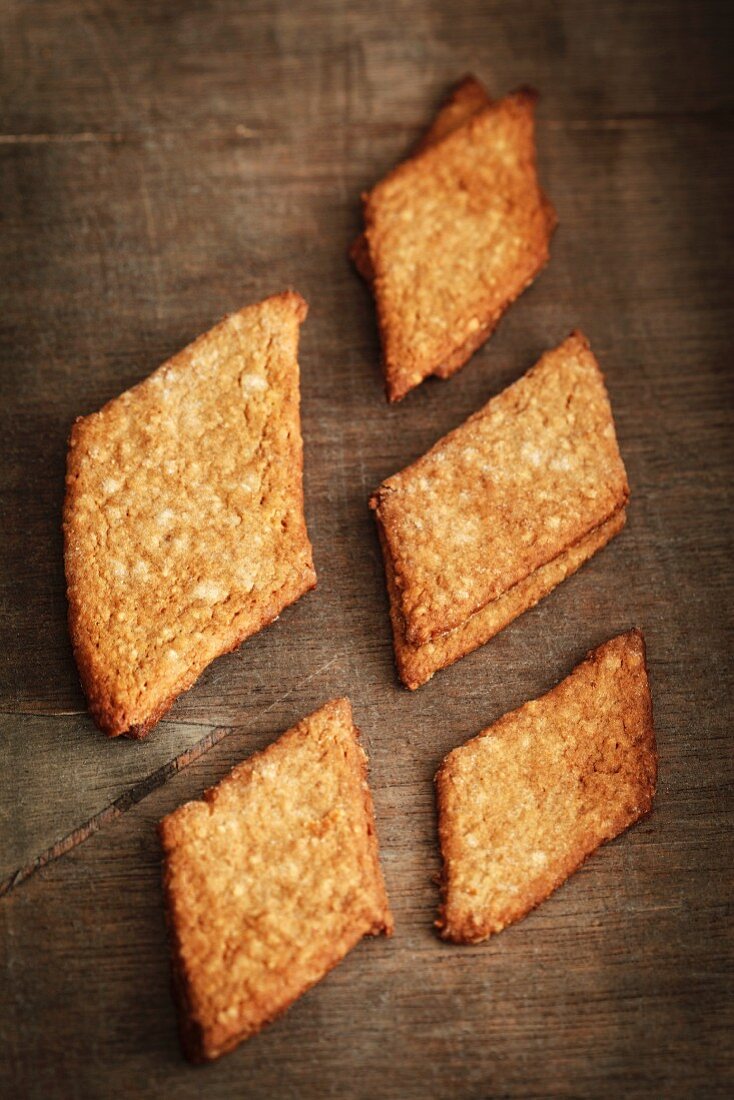 Home-made Braunkuchen (spiced German biscuits)