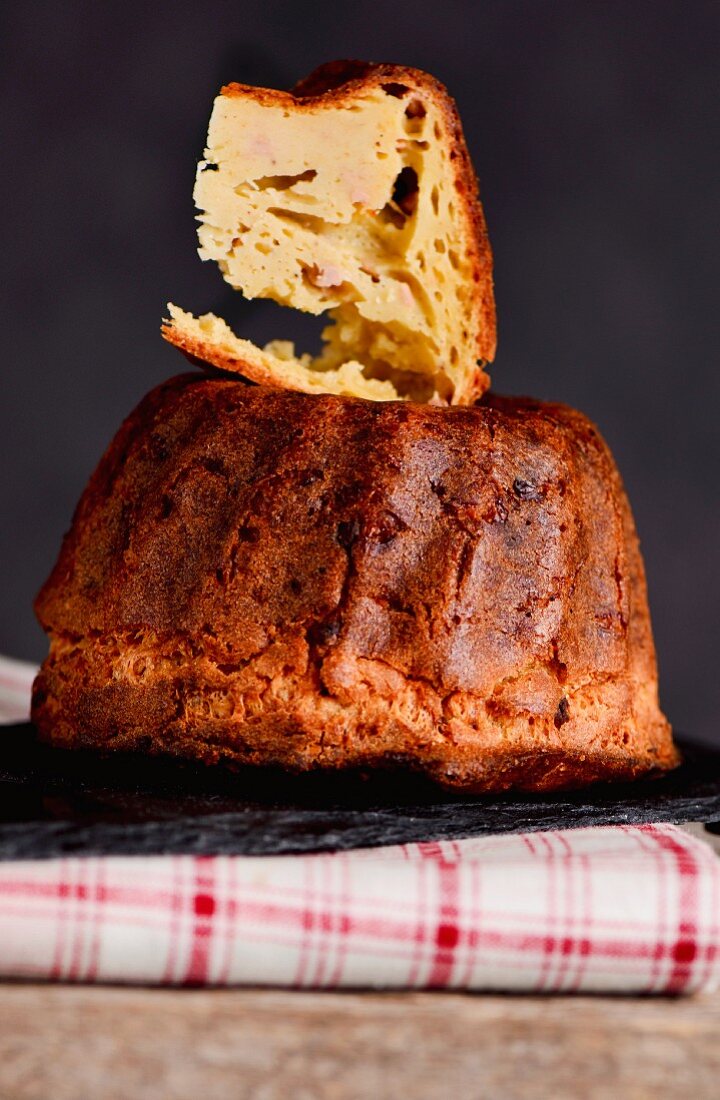 Savoury Bundt cake with goose liver from Alsace