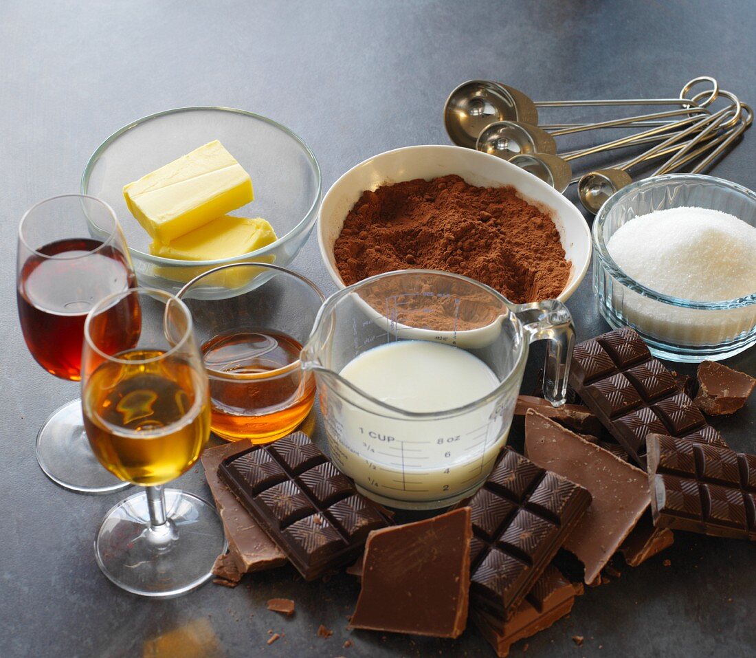 Zutaten für Schokoladentrüffeln
