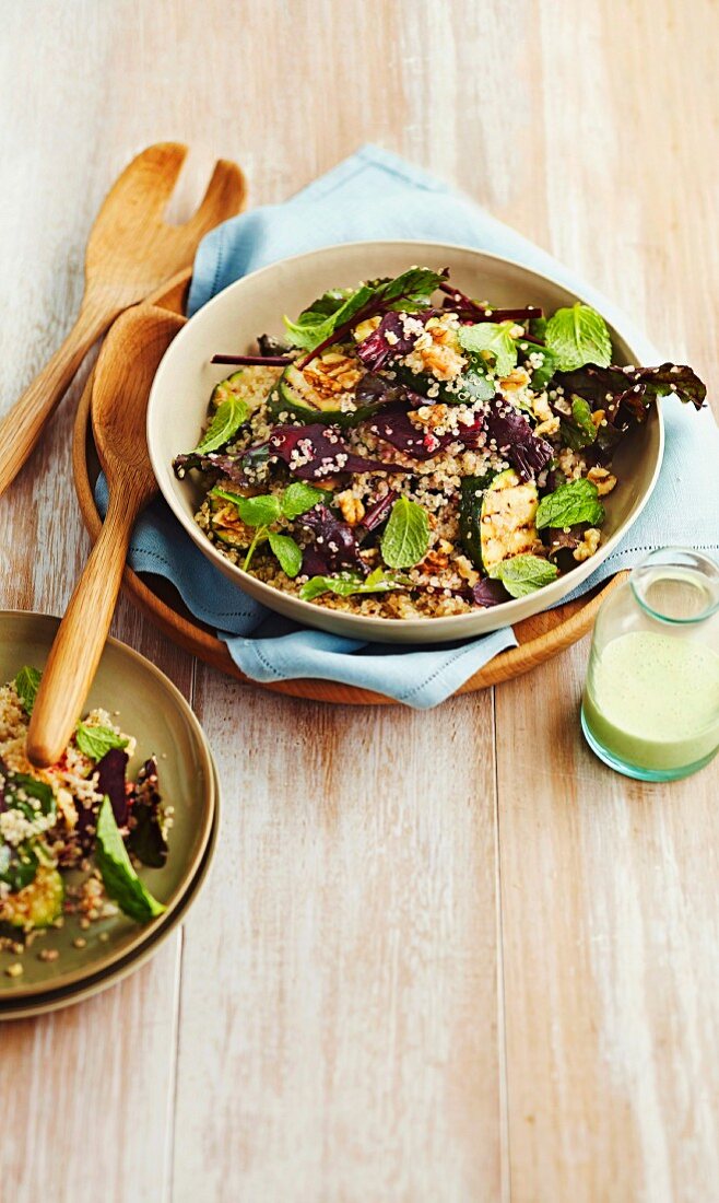 Warm beetroot and quinoa salad