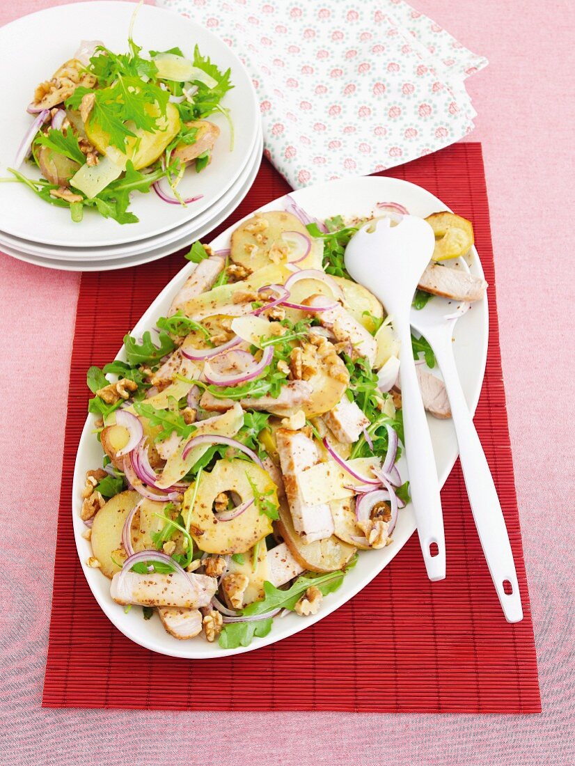 Roast pork and apple salad